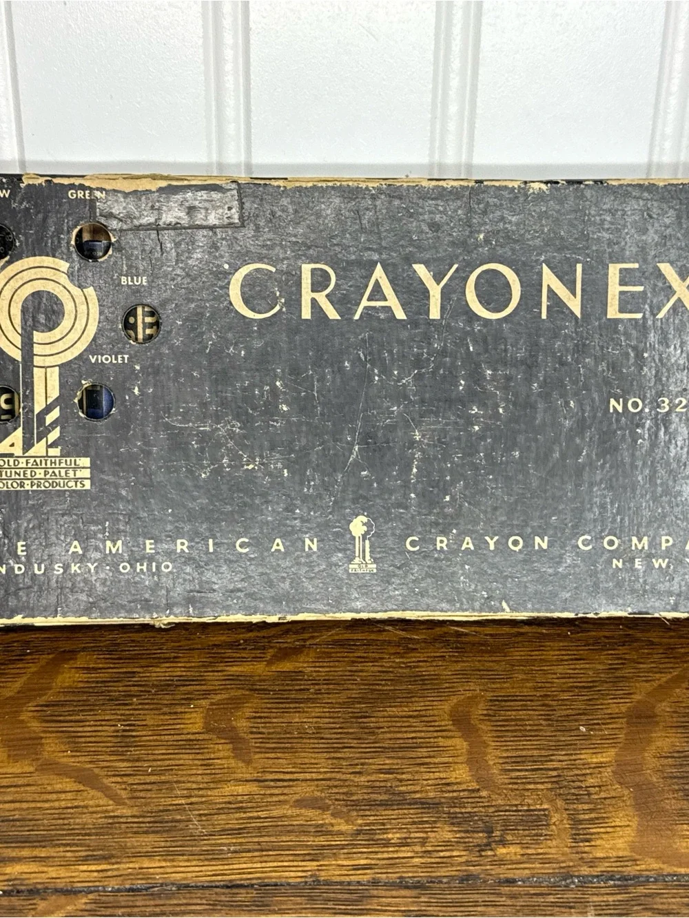 Vintage Crayonex No. 323 Prang Coloring Crayons American Crayon Co